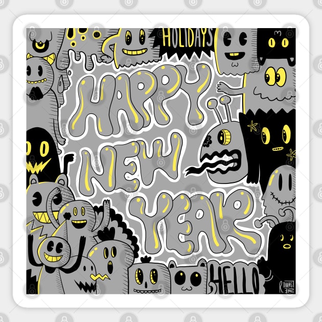 HAPPY NEW YEAR Sticker by RizanDoonster